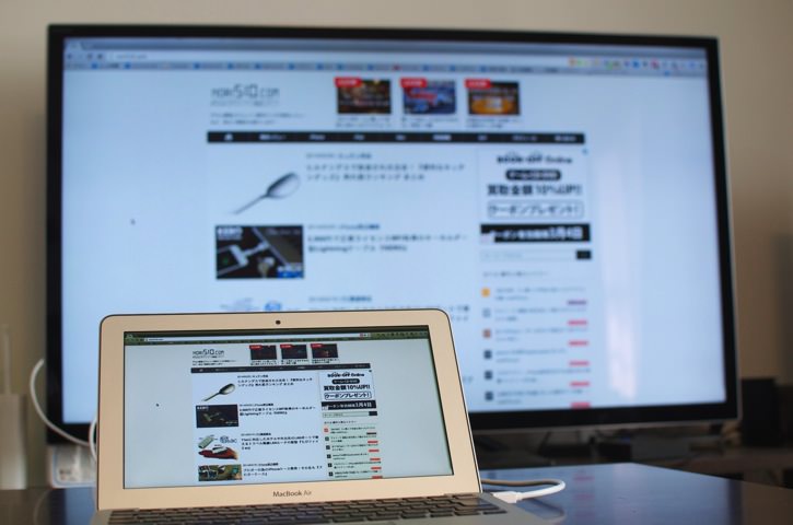 980円のMacから液晶モニタやテレビにHDMIで出力する変換ケーブル